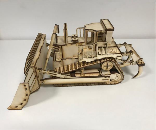 CAT D11 Dozer 3D Laser Cut Model side view